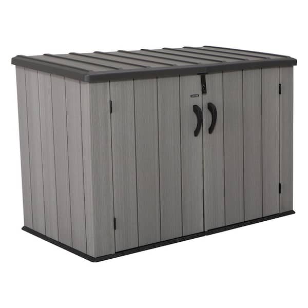 43 in. W x 76 in. D x 52 in. H Resin Horizontal Outdoor Storage Cabinet Shed