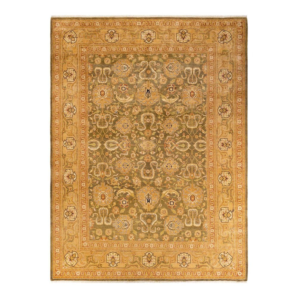 Eclectic Green 9 x 12 Floral Wool Indoor Area Rug price history on PriceWatchPro