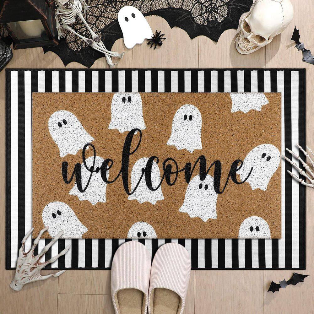 2-Piece Halloween Welcome Door Mat, Ghost Outdoor Welcome Mats for Front Door price history on PriceWatchPro