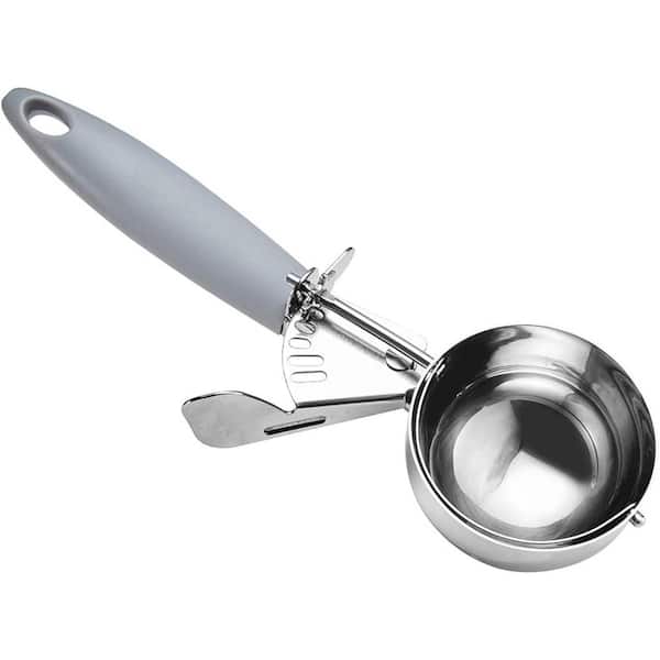 QWORK Set Of 2 Stainless Steel Scoops - 1/4 Cup (60 Ml) Leave-in Canister Scoops For Coffee, Pet Food, Rice & More