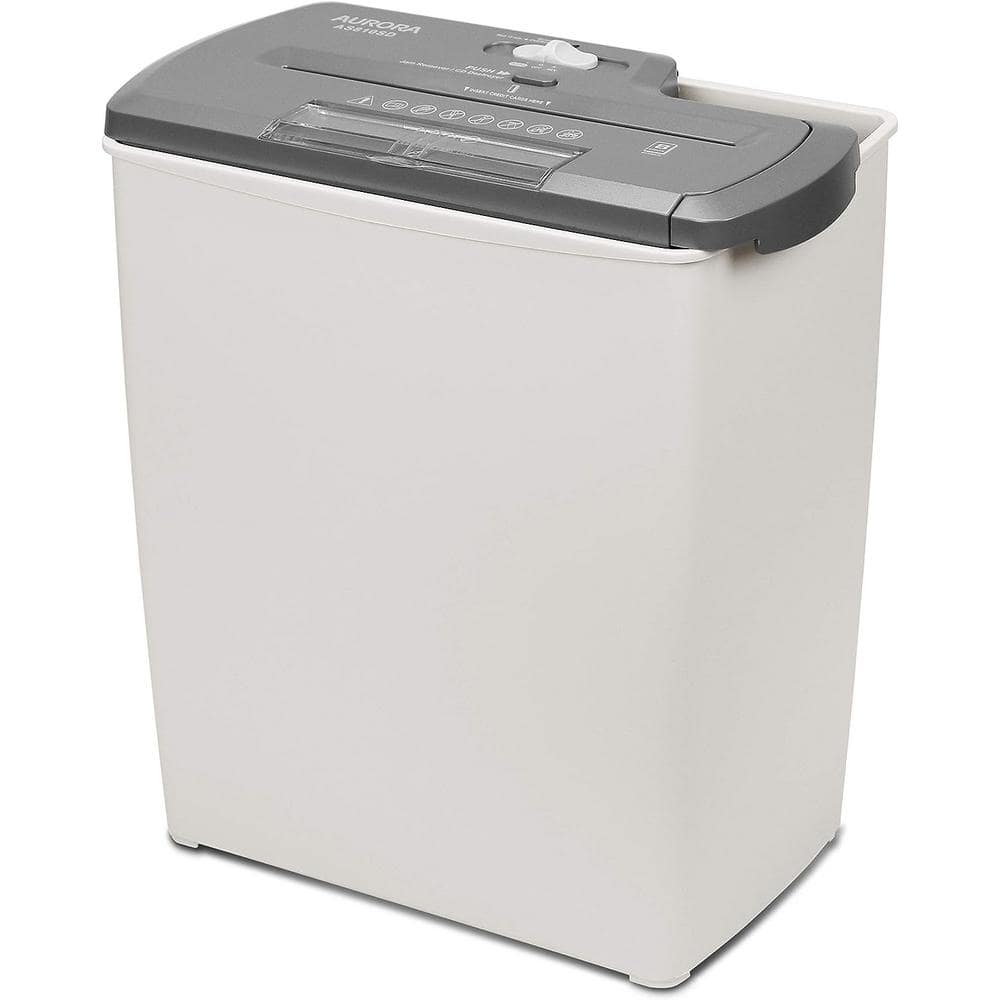 8-Sheet Strip-Cut Paper, CD and Credit Card Shredder with 3.2 Gallon Basket in White -  Etokfoks, MLPH005LT768