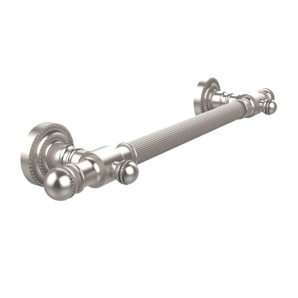 Allied Brass Dottingham Collection 24 in. x 2.375 in. Grab Bar Reeded in Satin Nickel