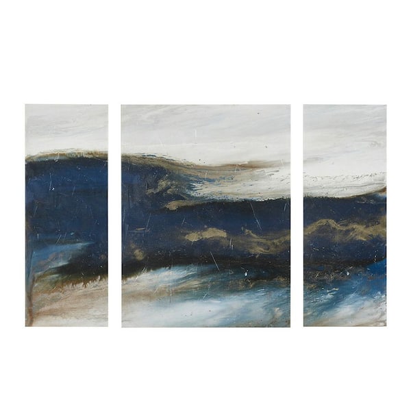 Tatahance Multi-Color Wood Triptych Canvas Wall Art Decor (Set of 3)