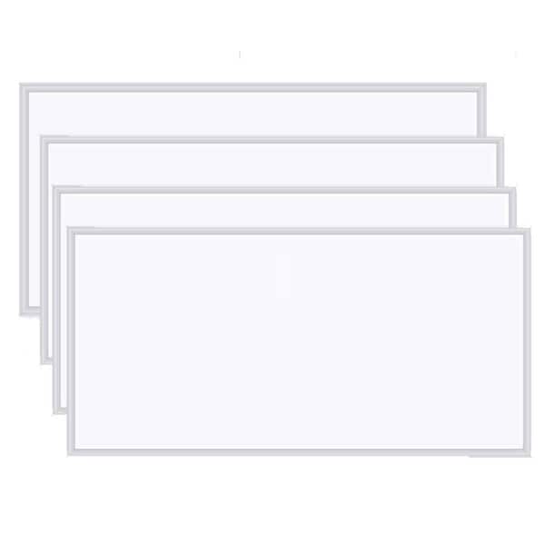 4-Pieces of 2 ft. x 4 ft. Integrated LED 7800 Lumens 5000K 110-277-Volt Commercial Grade Recessed Troffer Lights