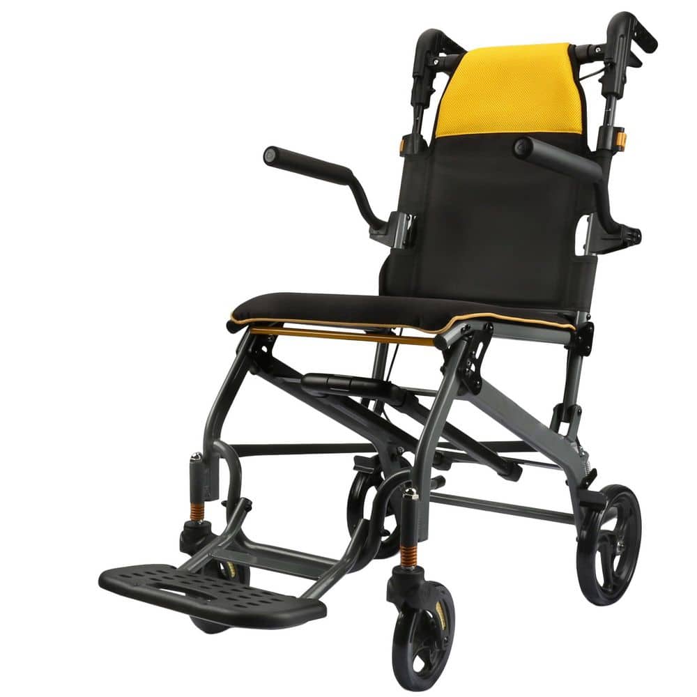 17 in. Width Compact Portable Folding Travel Wheelchairs, Transport Chair Lightweight Foldable with Telescopic Handle price history on PriceWatchPro