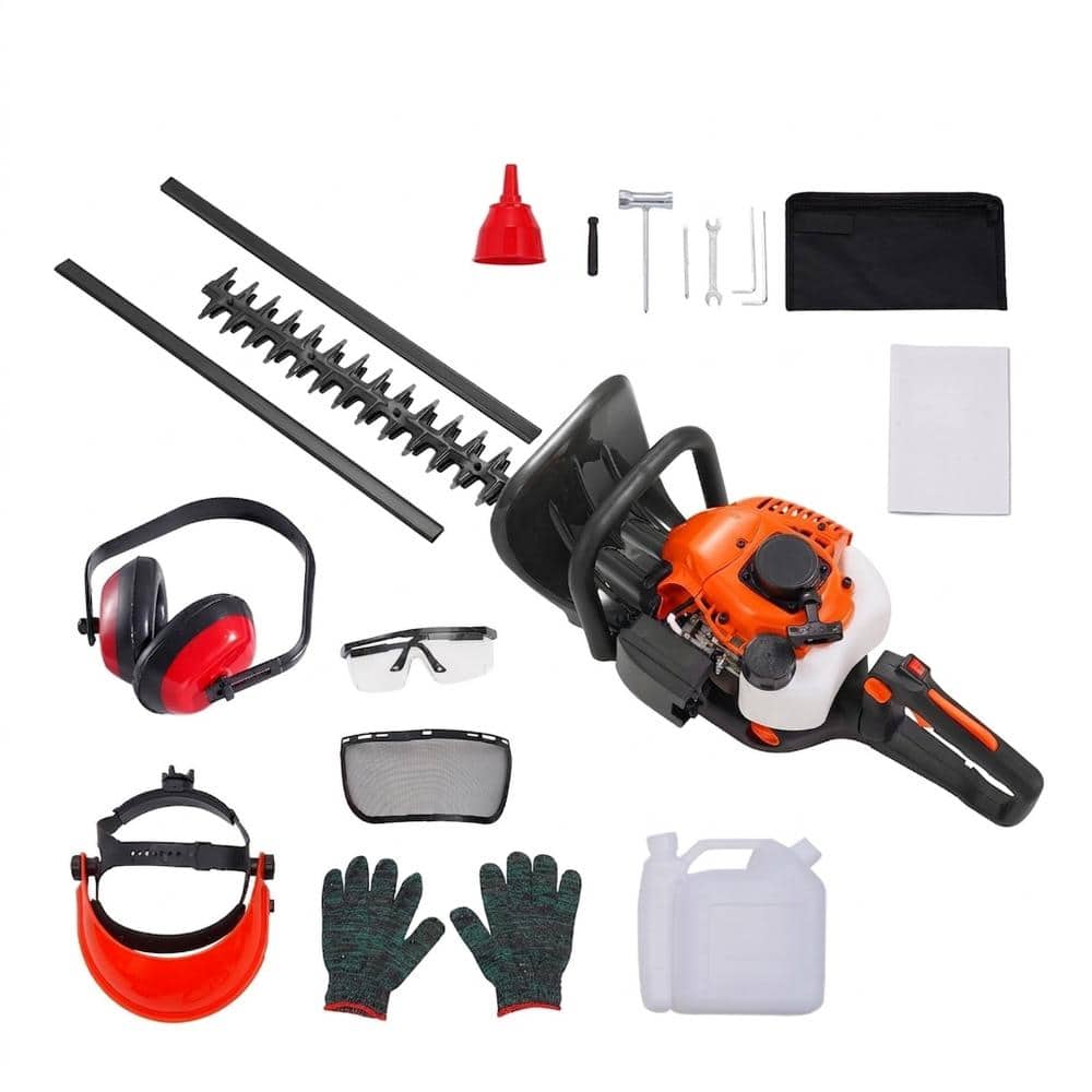 26 cc 2-Cycle Gas Handheld Hedge Trimmer 23.2 in. Dual-Sided Blade 180 Degree Adjustable Head for Bushes price history on PriceWatchPro