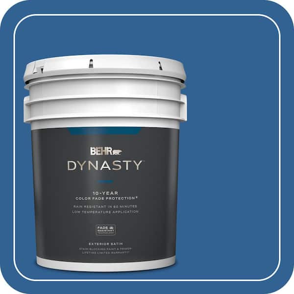 BEHR DYNASTY 5 gal. #S-G-580 Running Water Satin Enamel Exterior Stain-Blocking Paint & Primer