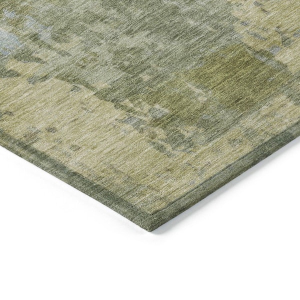 Chantille Machine Washable Indoor/Outdoor Abstract ACN2143 Green 1 ft. 8 in. x 2 ft. 6 in. Accent Rug