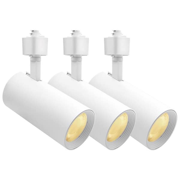 3 in. White Integrated LED H Track Light Head, 5CCT, CRI90, 20W, 1500LM, Fixed Track, Gimbal Head, Dimmable ETL 3 Pack
