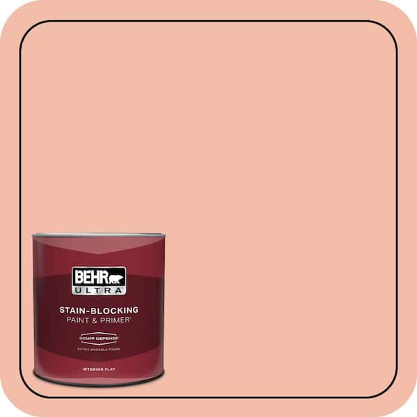 BEHR ULTRA 1 qt. Home Decorators Collection #HDC-CT-14A Sunkissed Apricot Extra Durable Flat Interior Paint & Primer