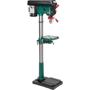 14 in. 12 Speed Floor Drill Press with 5/8 in. Chuck Capacity, LED Light and Laser Guide