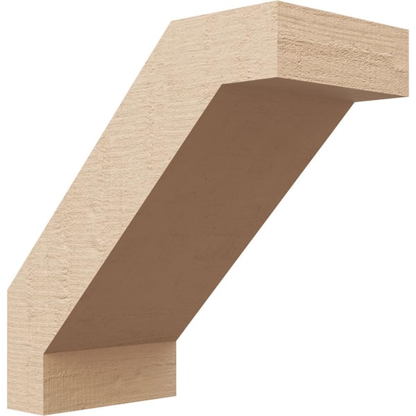 Ekena Millwork 5 in. x 10 in. x 10 in. Burlington Rough Cedar Woodgrain Timberthane Polyurethane Knee Brace, Primed