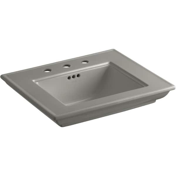 KOHLER Memoirs Stately 24.5 in. Widespread Console Sink Basin in Cashmere