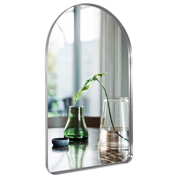ANDY STAR 30 in. W x 1 in. H Arched Wall Mounted Mirror with Steel Frame
