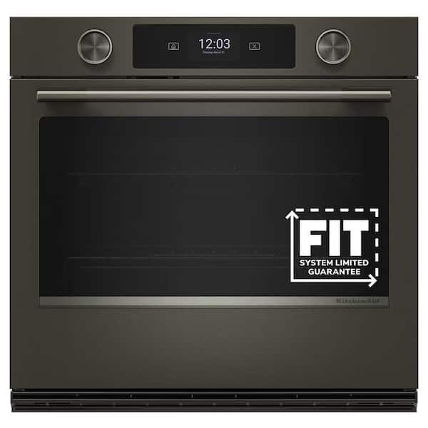 30 in. Smart Single Electric Wall Oven with Intelligent Cooking Camera in Black Ore