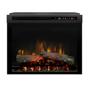 Multi-Fire XHD 23 in. Built-in Electric Fireplace Firebox with Logs in Black