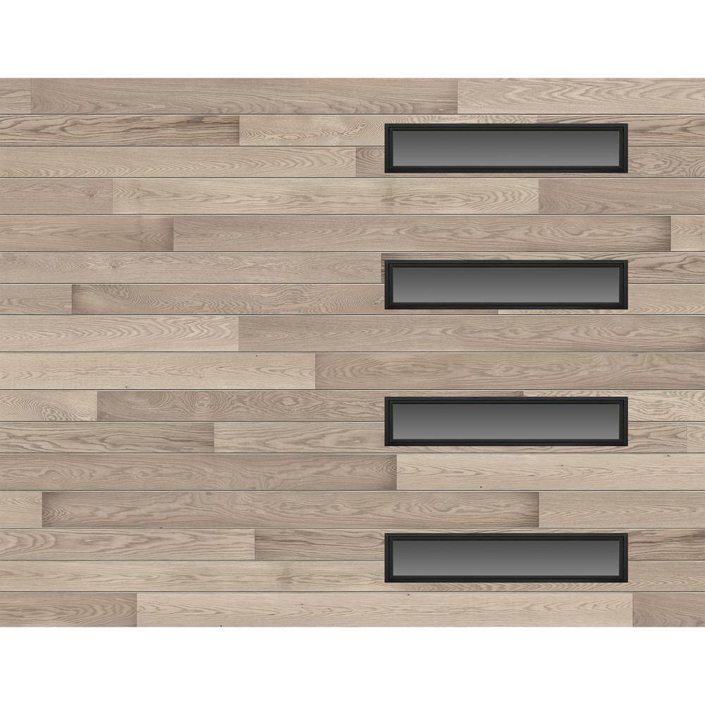 Modern Steel 9 ft. X 7 ft. 18.4 R-Value Insulated Wood Look Plank Coastal Gray Garage Door with Slim Windows price history on PriceWatchPro