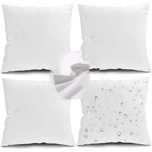 20 in. x 20 in. Outdoor Pillow Insert, Waterproof Bolster Insert, Outdoor Sofa Square Pillow Shape (Set of 4)，Waterproof