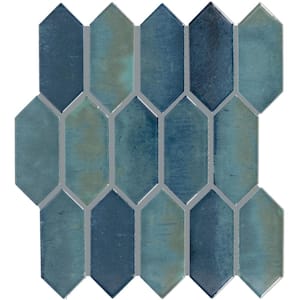 Miramo Aqua 11 in. x 12 in. Glazed Ceramic Picket Mosaic Tile (700.8 sq. ft./pallet)