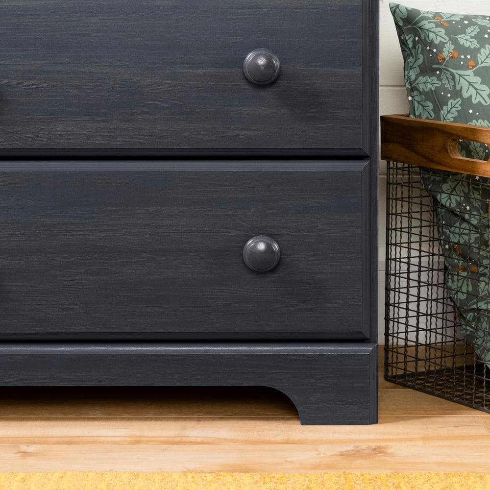 Blueberry Coastal Double Dresser with Six Drawers