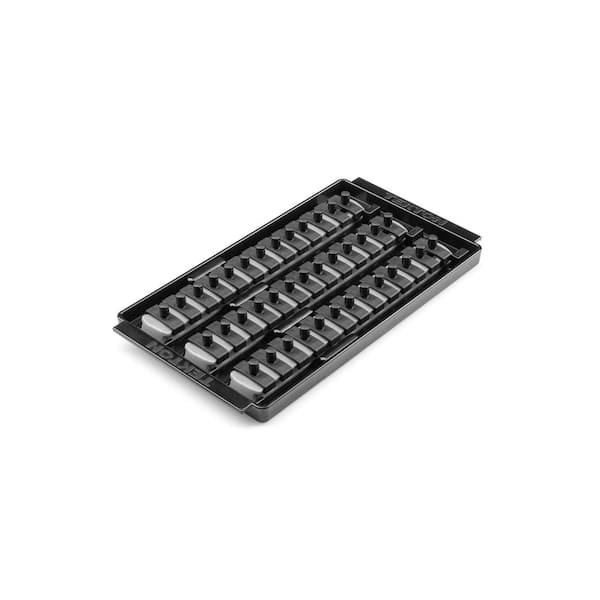 TEKTON 1/4 in. Drive 3-Rail Socket Organizer Set, Gray (39-Tool)