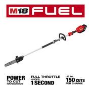 M18 FUEL 10 in. 18V Lithium-Ion Brushless Cordless Pole Saw Kit w/Hedger Attachment and 8.0Ah Battery (2-Tool)