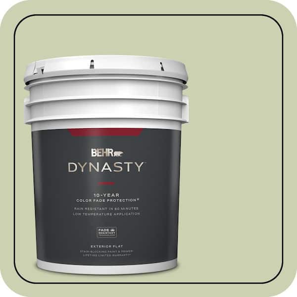 BEHR DYNASTY 5 gal. #ECC-12-2 Meadow Glen Flat Exterior Stain-Blocking Paint & Primer
