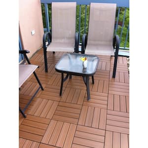 UltraShield Naturale 1 ft. x 1 ft. Quick Deck Outdoor Composite Deck Tile in Peruvian Teak (10 sq. ft. Per Box)