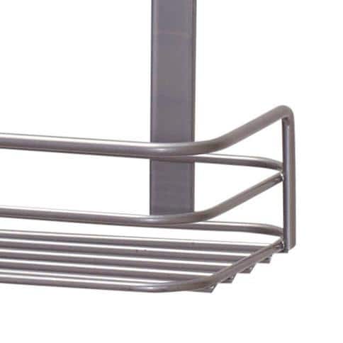 Gray Metal Double Basket Door Mount Cabinet Organizer