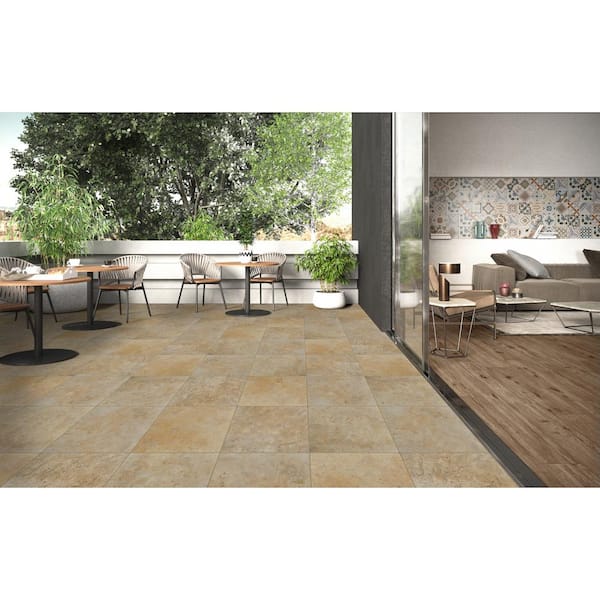 Take Home Tile Sample - Riviera 6 in. x 6 in. Tumbled Travertine Paver Tile (0.25 sq. ft.)