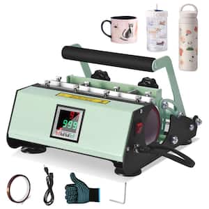 Lani Green Tumbler Heat Press Machine for 20oz-30oz Sublimation Blank Glass Cups, Mug Press with Temp and Timer Setting