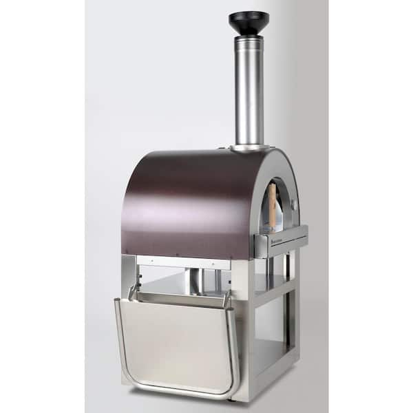 Hanover Portable Wood Fired Outdoor Pizza Oven in Stainless Steel HPZ100 -  The Home Depot