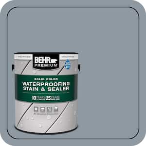 1 gal. #N490-4 Teton Blue Solid Color Waterproofing Exterior Wood Stain and Sealer