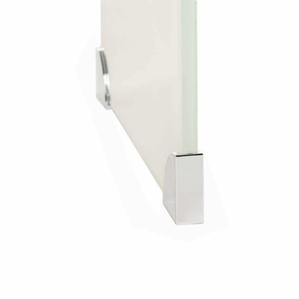 Transitional Clear to White Ombre Glass Console Table