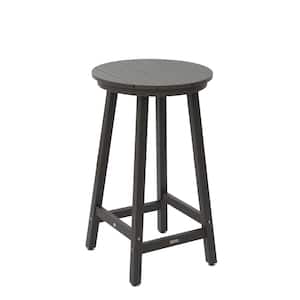 Gray HIPS Plastic Bar Height Outdoor Bistro Table Patio Dining Side Table