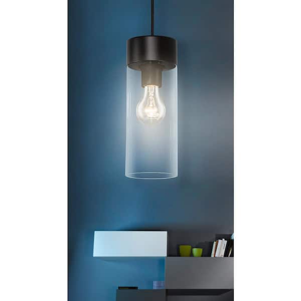 Eglo Montey 4.50 in. W x 72 in. H 1-Light Matte Black Mini-Pendant