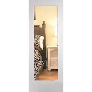 Reflections 24 in. x 80 in. Solid Hybrid Core Full Lite Mirrored Glass Primed Pine Wood Interior Door Slab