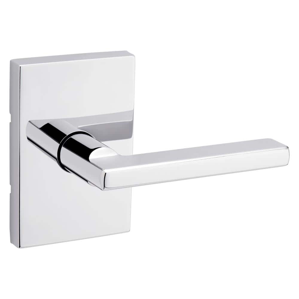 Kwikset Halifax Polished Chrome Rectangular Hall/Closet Reversible