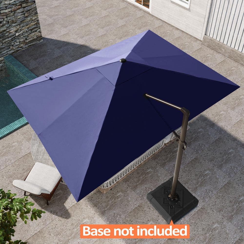 13 ft. x 10 ft. Rectangular Aluminum Heavy-Duty 360° Rotation Cantilever Patio Umbrella in Navy Blue price history on PriceWatchPro