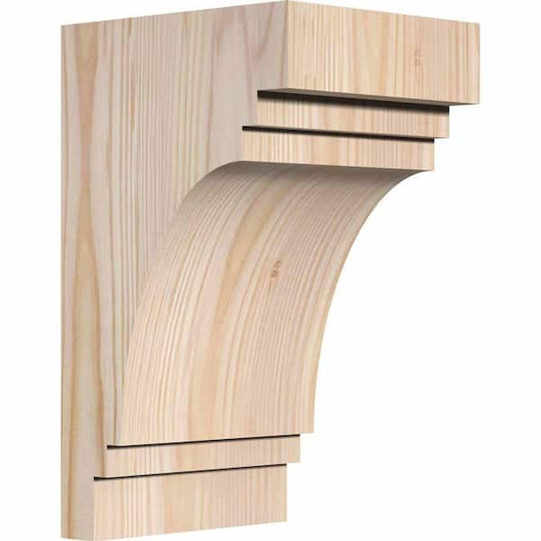 Ekena Millwork 5-1/2 in. x 6 in. x 10 in. Douglas Fir Pescadero Smooth Corbel