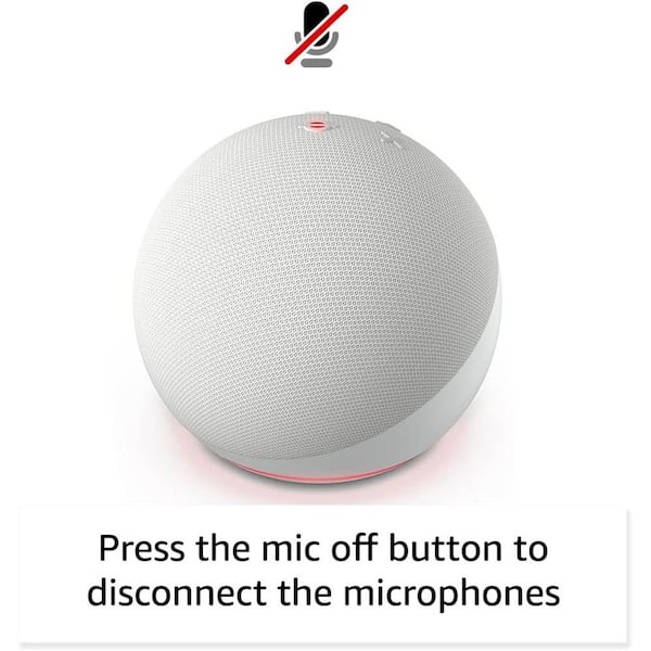Amazon Echo Dot (5th Gen) Smart Speaker with Alexa Glacier White