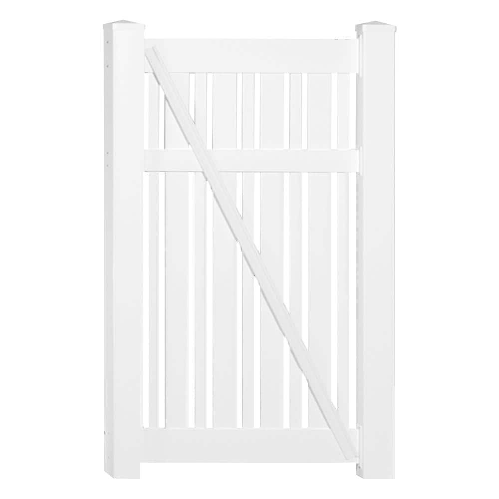 Davenport 3.9 ft. x 6 ft. White Vinyl Semi-Privacy Fence Gate Kit price history on PriceWatchPro