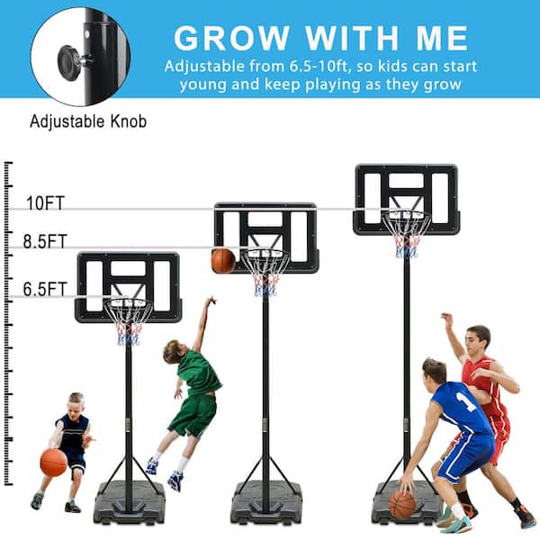 Sudzendf 6.6 ft. to 10 ft. Portable Basketball Hoop Height Sudzendf 6.6 ft. to 10 ft. Portable Basketball Hoop Height