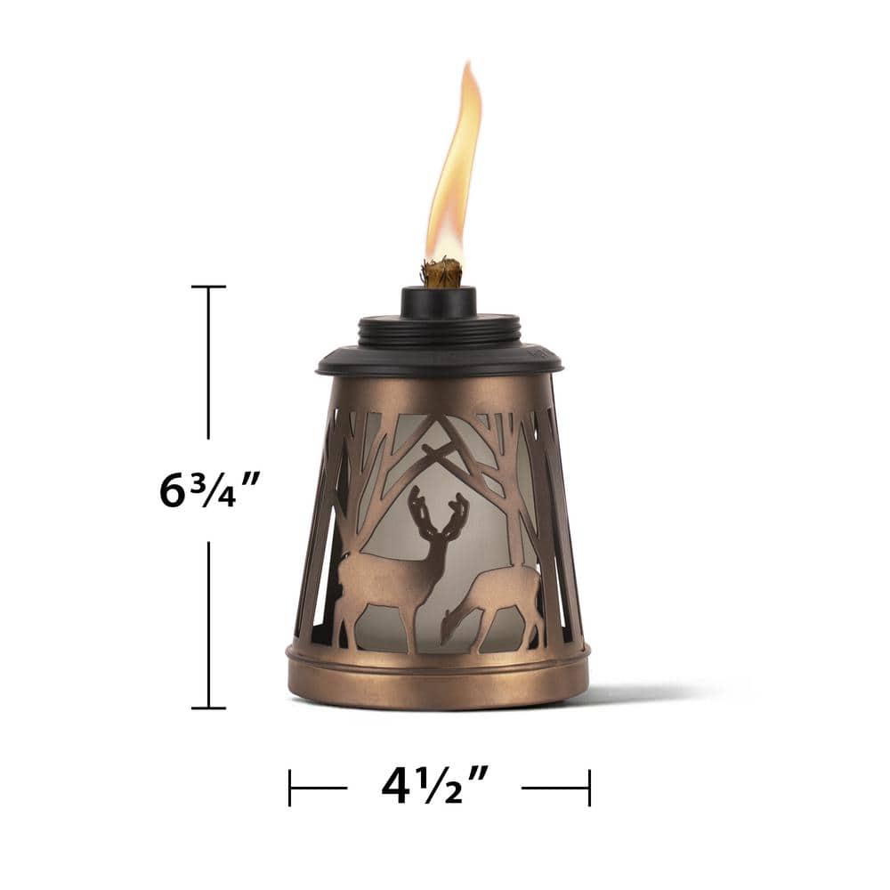 Rustic Bronze 6.75 Inch Metal Table Torch Set