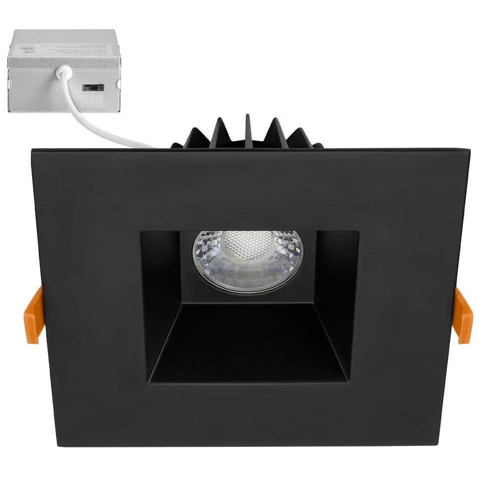 6-Inch Black Aluminum Square LED Recessed Downlight