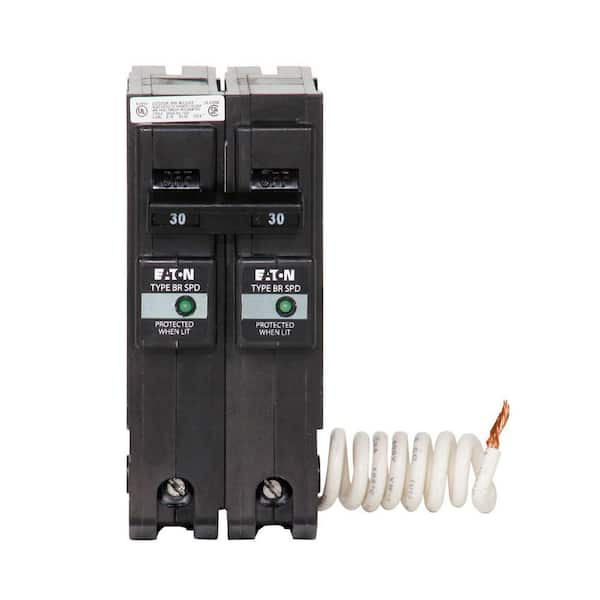 Eaton BR 30 Amp 2 Pole Circuit Breaker with Surge Protection