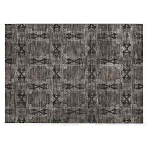 Chantille ACN564 Gray 1 ft. 8 in. x 2 ft. 6 in. Machine Washable Indoor/Outdoor Geometric Area Rug