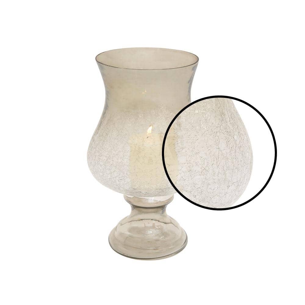 Gold Glass Traditional Hurricane Candle Lantern