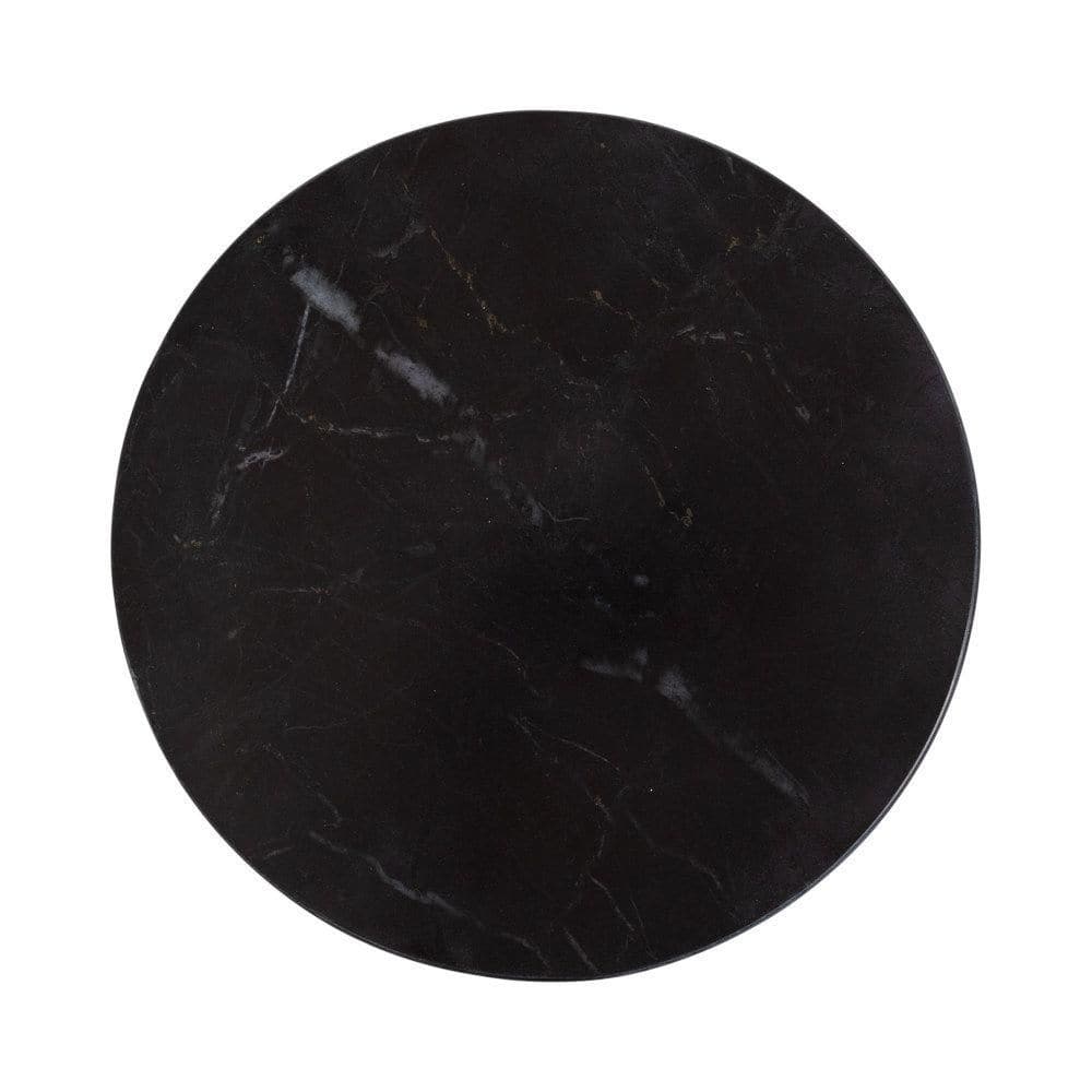 Engles 10.00 in. Gold Round Marble End Table - thumbnail 5