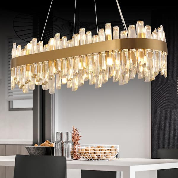 ARISKEEN 24-Light Modern Luxury Gold Crystal Chandelier for Dining Room, Bedroom, French Empire Ceiling Light with Crystals